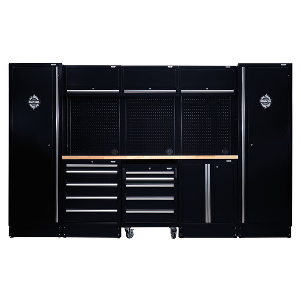 Draper BUNKER® 16 Piece Modular Storage Combo with Hardwood Worktop, 3240mm