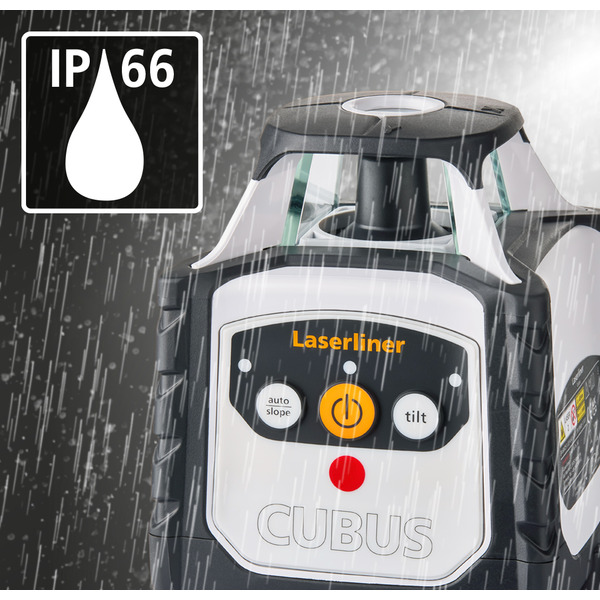 Laserliner 052205A Cubus 210S Rotary Laser Set 150cm With Tripod, Receiver & Case