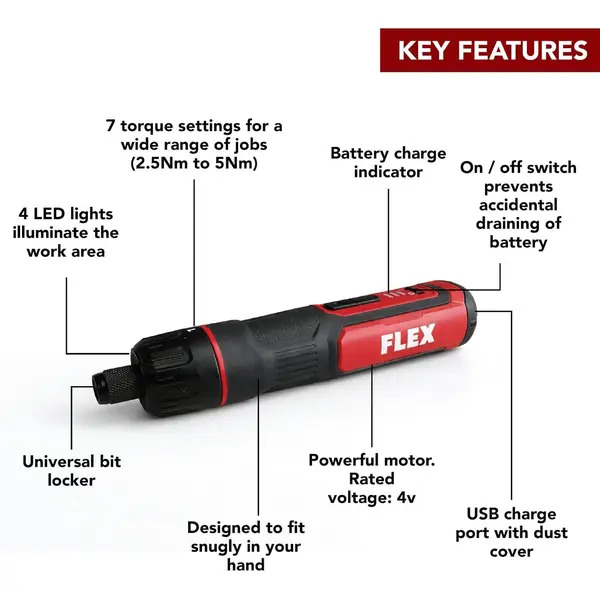 Flex 534549 4v Cordless Screwdriver SD 7-320 4