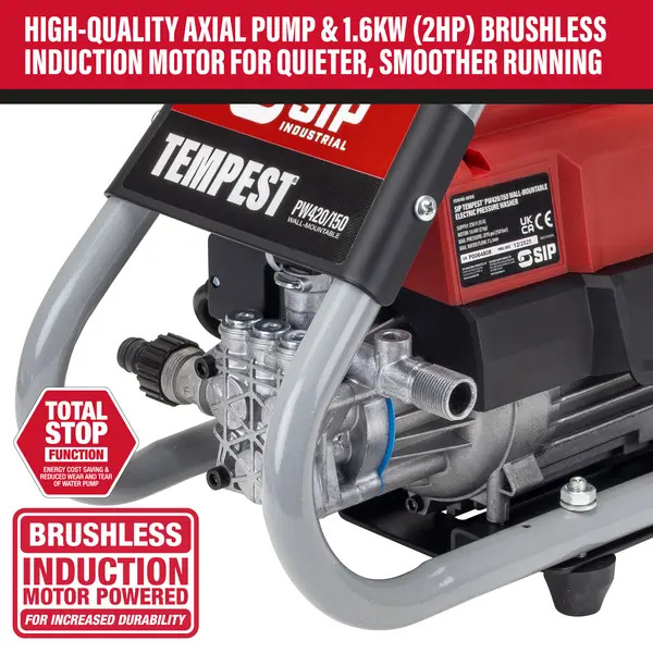 SIP SIP-08920 TEMPEST PW420/150 Wall-Mounted Pressure Washer