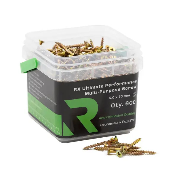 Rika MPSRX021 Ultimate Wood Screw 5.0 x 50mm RX CSK Pozi Multi Purpose Screw 600pk