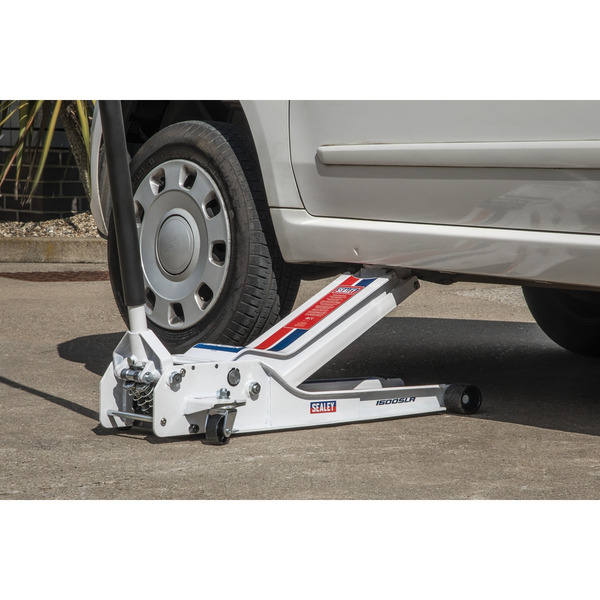 Sealey Low Profile Long Reach Rocket Lift Trolley Jack 1.5 Tonne