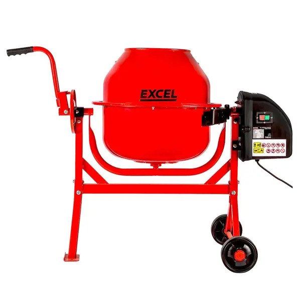Excel 30688 70L Portable Cement Concrete Mixer 240V/220W with Wheels