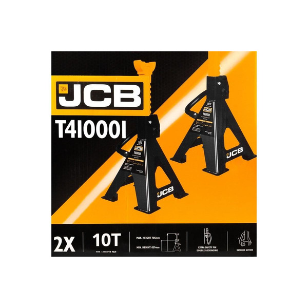 JCB Tools 10 Tonne Axle Stand Set (x2), 455-705 mm Maximum Lift | JCB-T410001
