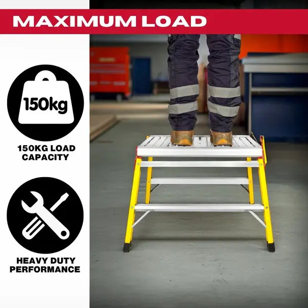 Excel 7521 Fibreglass Work Bench Platform Heavy Duty Folding Hop Up 600mm x 600mm