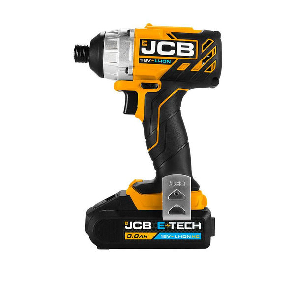JCB 18V Brushless 180Nm Impact Driver with 3.0Ah Li-ion Battery & 2.4A Fast Charger, 1/4 Hex Quick Release Chuck | 21-18BLID-3CX-B