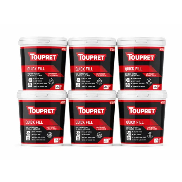 Toupret TOUTTREDLP01x6 Quick Fill (Interior) 1 litre - 6 PACK