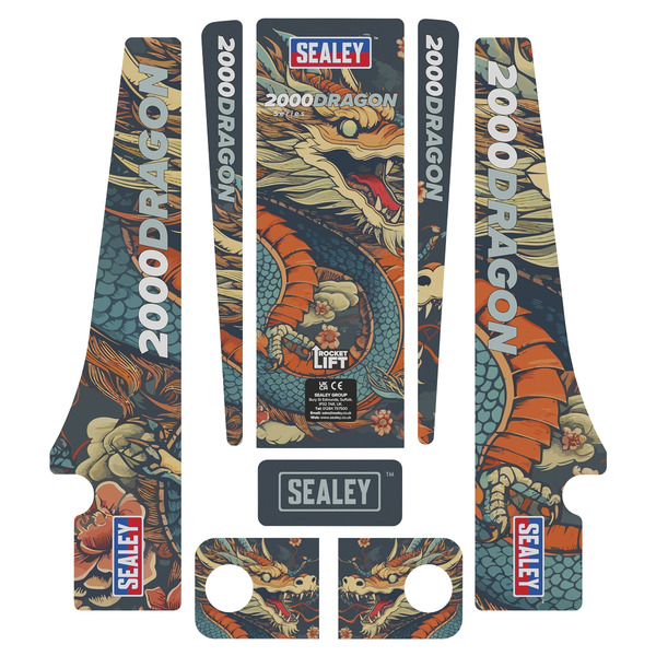 Sealey 2000CW Low Profile Custom Design Trolley Jack with Rocket Lift 2 Tonne - White