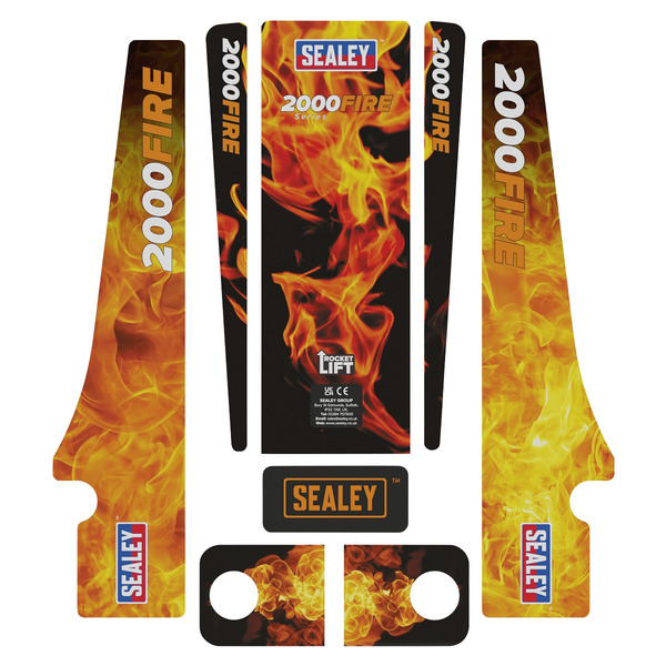 Sealey 2000CB Low Profile Custom Design Trolley Jack with Rocket Lift 2 Tonne - Black