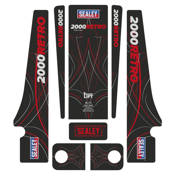 Sealey 2000CW Low Profile Custom Design Trolley Jack with Rocket Lift 2 Tonne - White