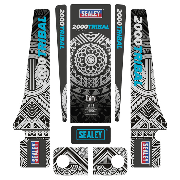 Sealey 2000CW Low Profile Custom Design Trolley Jack with Rocket Lift 2 Tonne - White