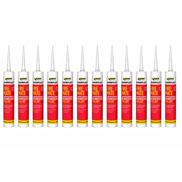 Everbuild 486028x12 FireMate Intumescent Sealant White 295ML (12)