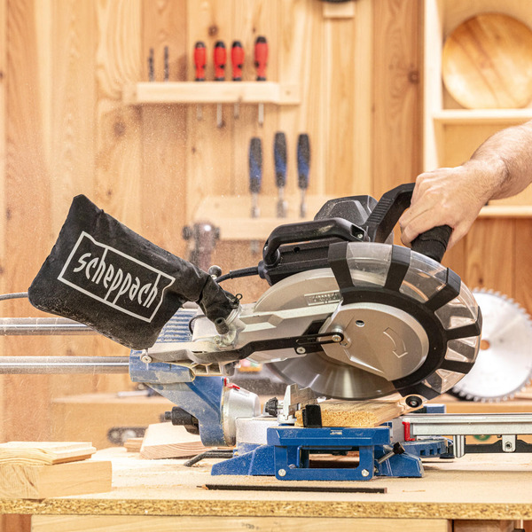 Scheppach 2000W Electric Mitre Saw / Chop Saw with 254mm Blade, 230V | HM254X