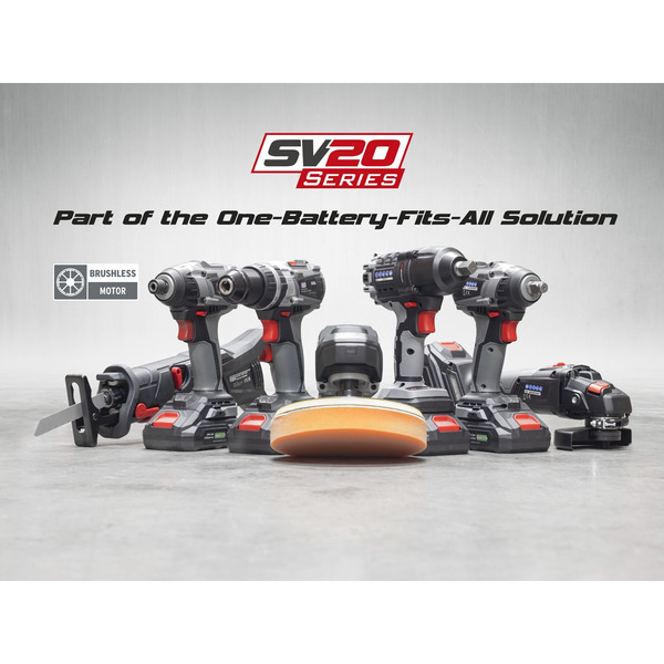 Premier SV20 Series 180mm Brushless Cordless Rotary Polisher 20V 4Ah - 2 Batteries