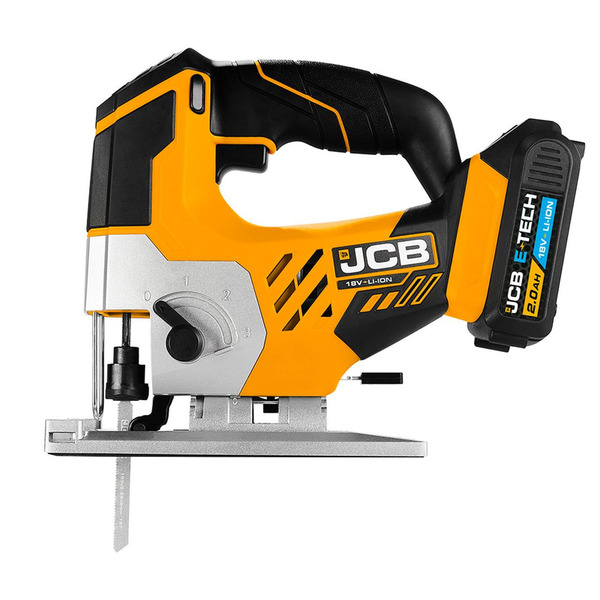 JCB 18V Cordless Jigsaw 3Ah Li-Ion Battery & Charger, 0-45 degrees Cutting Positions | 21-18JS-3CXB