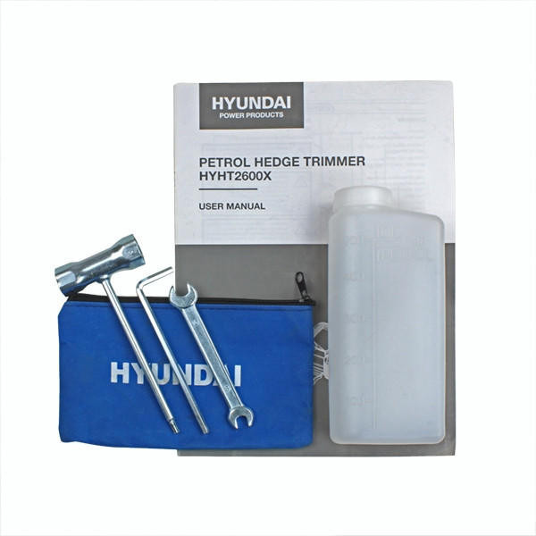 Hyundai 26cc 600mm Petrol Hedge Trimmer Cutter, Easy-Start & Lightweight 2-stroke | HYHT2600X