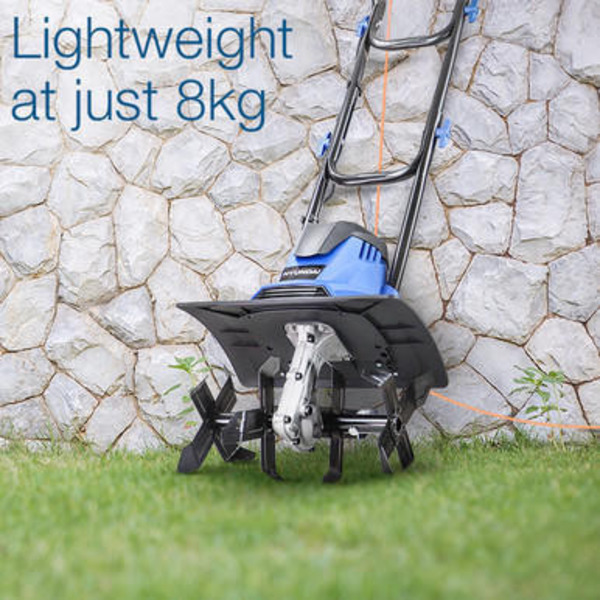 Hyundai 1050W 360mm Electric Garden Tiller, Cultivator, Rotovator and Rototiller | HYT1050E