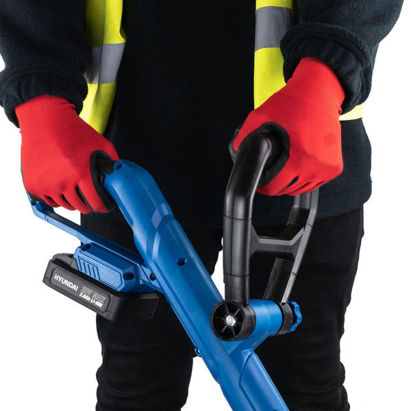 Hyundai 20V 2-in-1 Cordless Grass Trimmer and Lawn Edger 2Ah Battery, 25cm Cut | HY2187