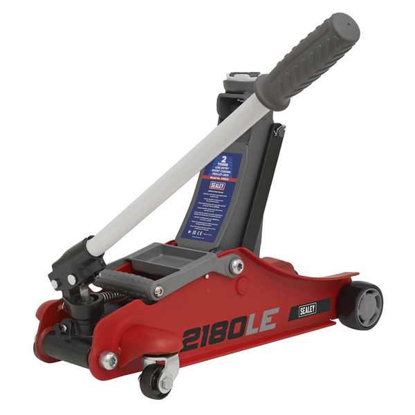 Sealey 2180LE 180� Handle Low Profile Short Chassis Trolley Jack 2 Tonne - Red
