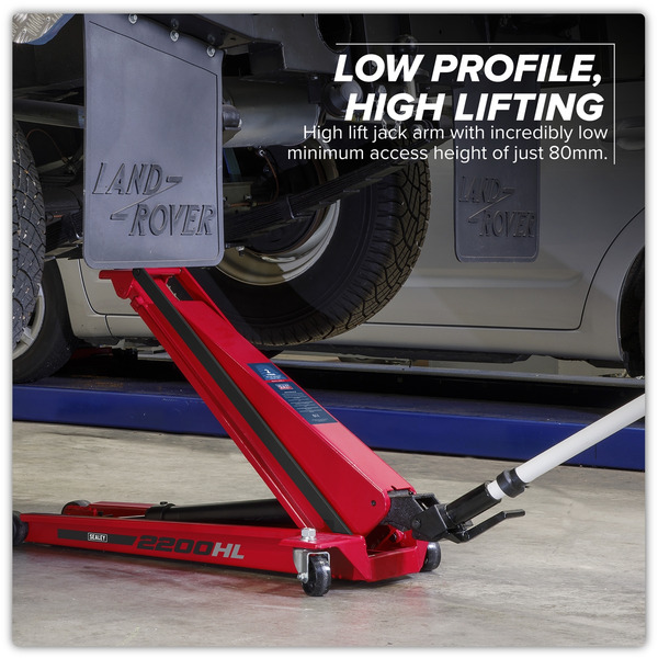 Sealey 2200HL High Lift Low Profile Trolley Jack 2 Tonne