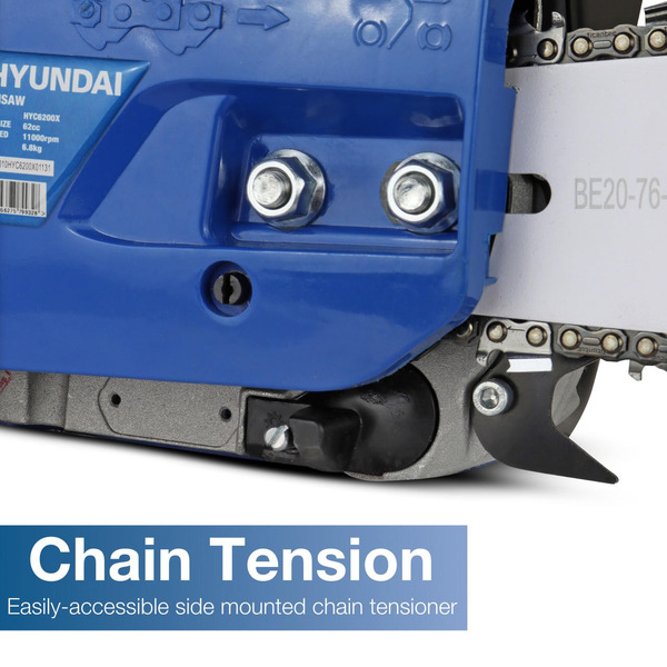 Hyundai 20 62cc Petrol Chainsaw, 2-Stroke Easy-Start | HYC6200X