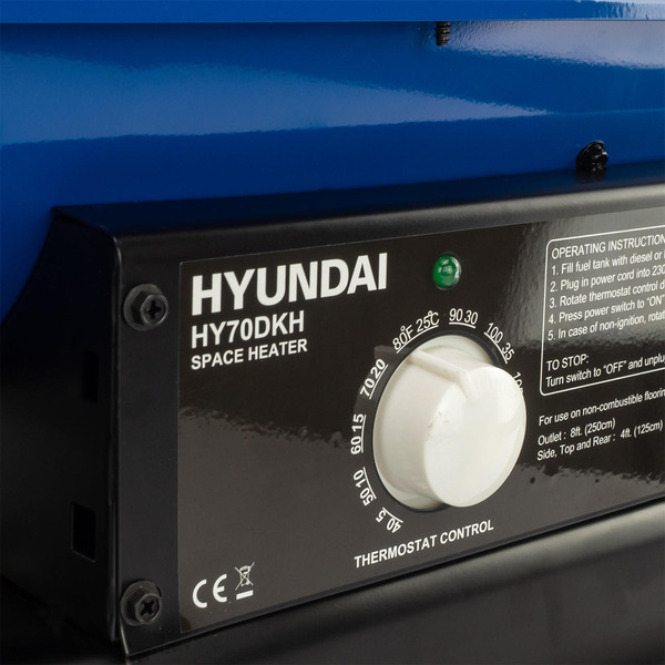 Hyundai 20kW Diesel/Kerosene Space Heater 70,000BTU | HY70DKH