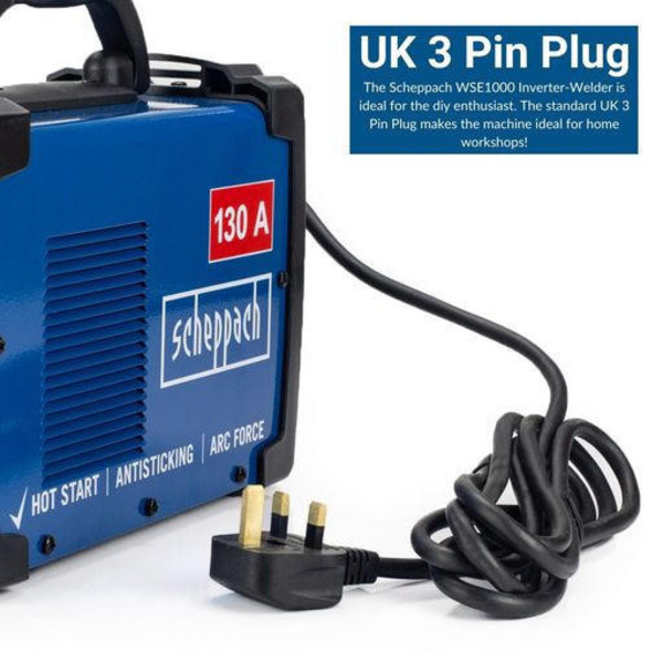 Scheppach 130 Amp Electric Inverter Arc Welder | WSE1000