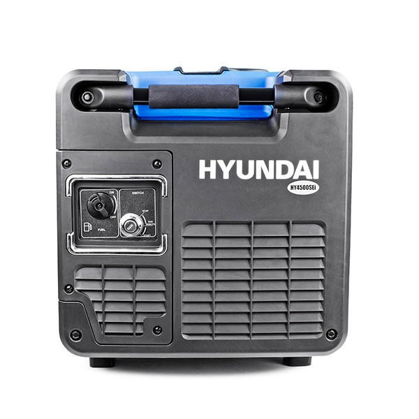 Hyundai 4000W / 4.0kW Portable Petrol Inverter Generator, Remote Keyfob & Electric Start, Wheel Kit & Closed Case Design | HY4500SEI