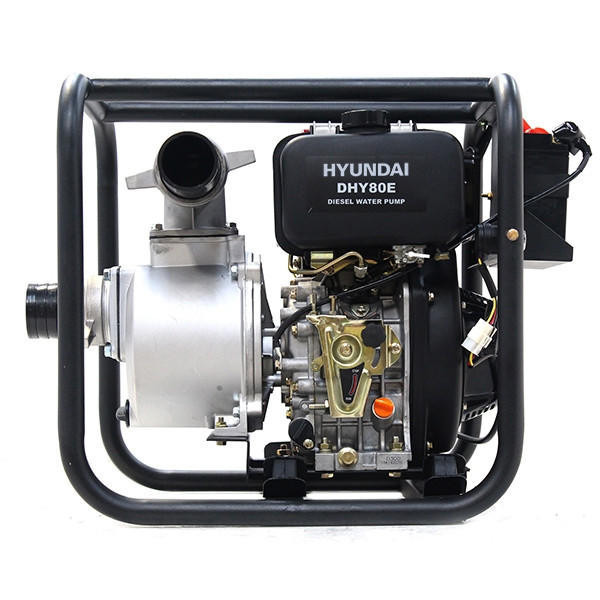 Hyundai 80mm 3 296cc Diesel Clean Water Pump, 25m Head, 6m Lift, 1000L/min Flow Rate | DHY80E