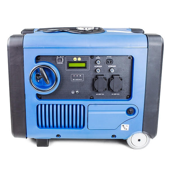 Hyundai 4000W / 4.0kW Portable Petrol Inverter Generator, Remote Keyfob & Electric Start, Wheel Kit & Closed Case Design | HY4500SEI