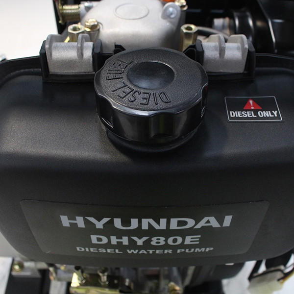 Hyundai 80mm 3 296cc Diesel Clean Water Pump, 25m Head, 6m Lift, 1000L/min Flow Rate | DHY80E