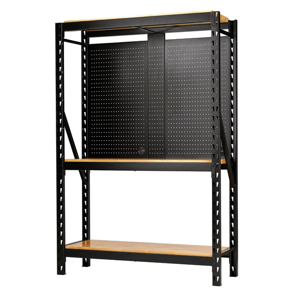 Draper BUNKER® 17 Piece Modular 3 Tier Racking with Hardwood Shelving and Pegboards, 1500mm