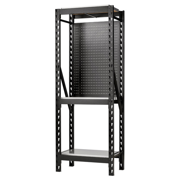 Draper BUNKER® 17 Piece Modular 3 Tier Racking with Stainless Steel Shelving and Pegboards, 750mm