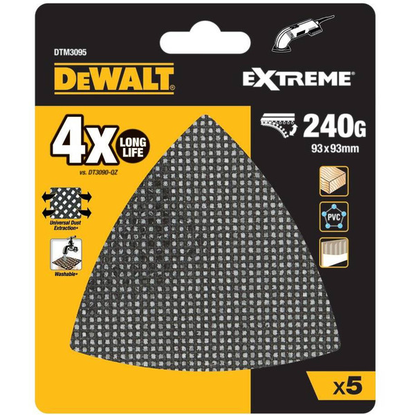 DeWalt MESH, DETAIL/MULTI 240 GRIT 5 PACK
