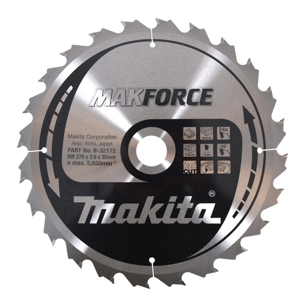 Makita B-32172 270x30mm 24T Wood Circular Saw Blade