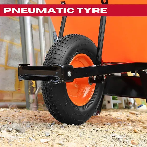 Excel 31505 Heavy Duty 120L Wheelbarrow HDPE Plastic Tray