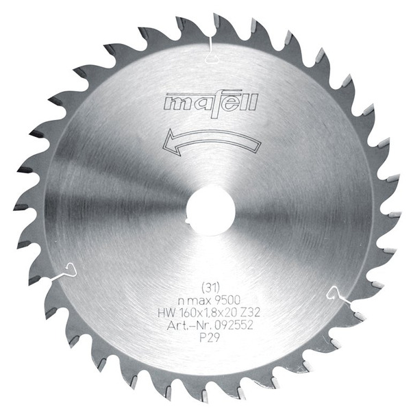 Mafell TCT sawblade 160 x 20 x 1.2/1.8mm (32z) Fine Cuts