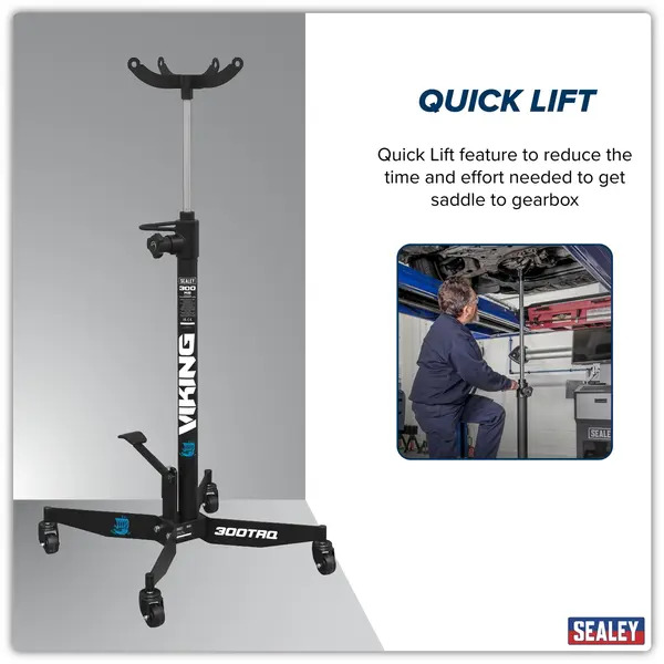 Sealey 300TRQ Vertical Quick Lift Transmission Jack 300kg