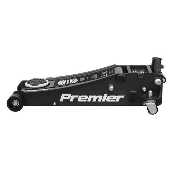 Premier Low Profile Trolley Jack with Rocket Lift 3 Tonne - Black