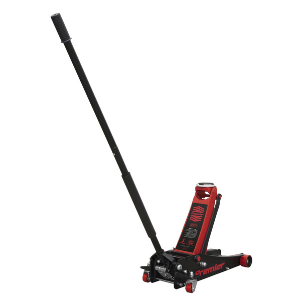 Sealey Premier Low Profile Trolley Jack with Rocket Lift 3 Tonne - Red