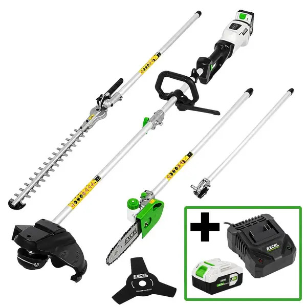 Excel 9762 20V Cordless 5-in-1 Brushless Garden Multi Tool with 1 x 4.0Ah Battery, Charger