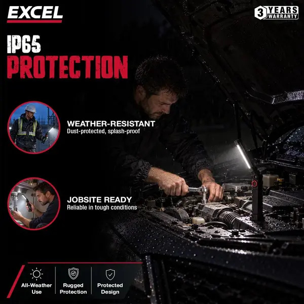 Excel 10949 1500 Lumens LED Rechargeable Inspection Magnetic Light