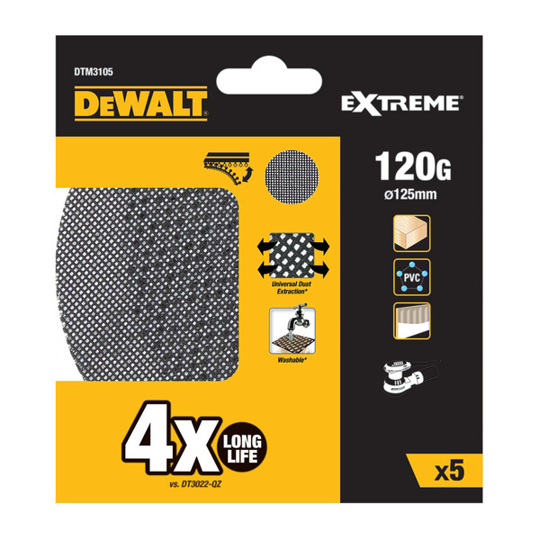 DeWalt MESH, ROS 125MM 120 GRIT 5 PACK