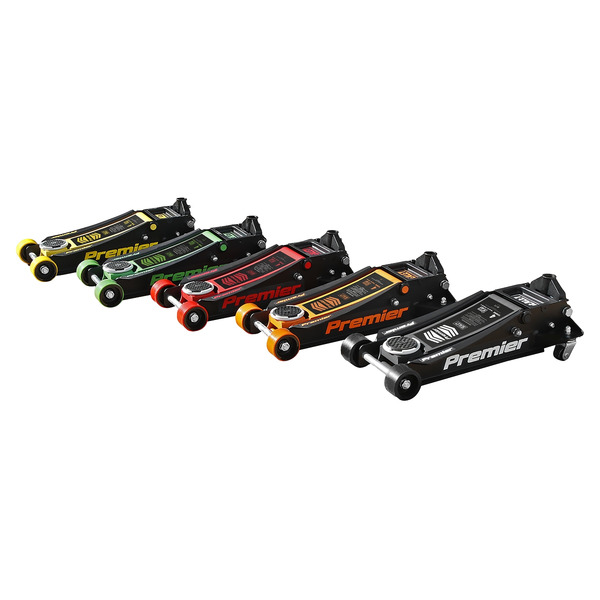 Sealey Premier Low Profile Trolley Jack with Rocket Lift 4 Tonne - Yellow