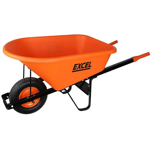 Excel 31505 Heavy Duty 120L Wheelbarrow HDPE Plastic Tray