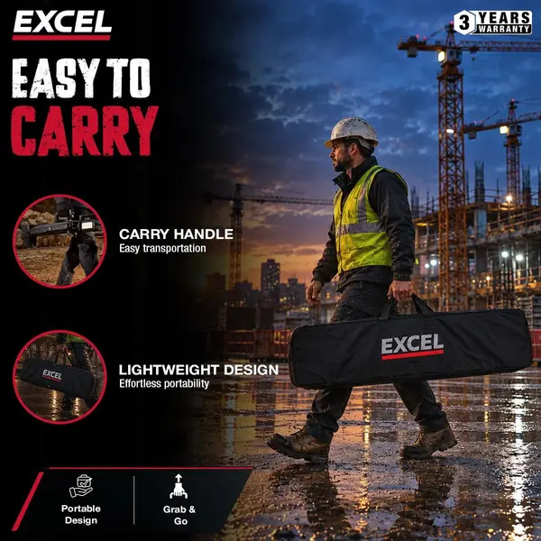 Excel EXL10750 10750 18V/240V 8100 Lumens Hybrid Tripod LED Flood Light with Carry Bag