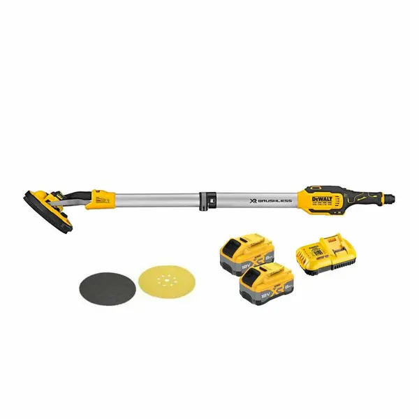 DeWALT DCE800XW2 18V 225mm Brushless Drywall Sander With 2x 8.0Ah Batteries