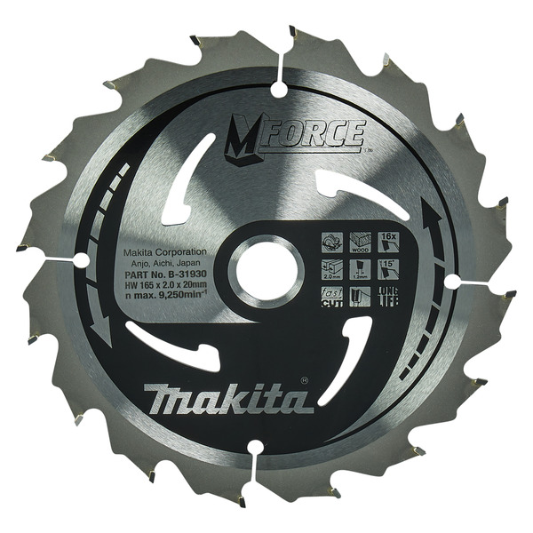 Makita B-31930 165mm x 20mm x 16T Circular Saw Blade B-07901