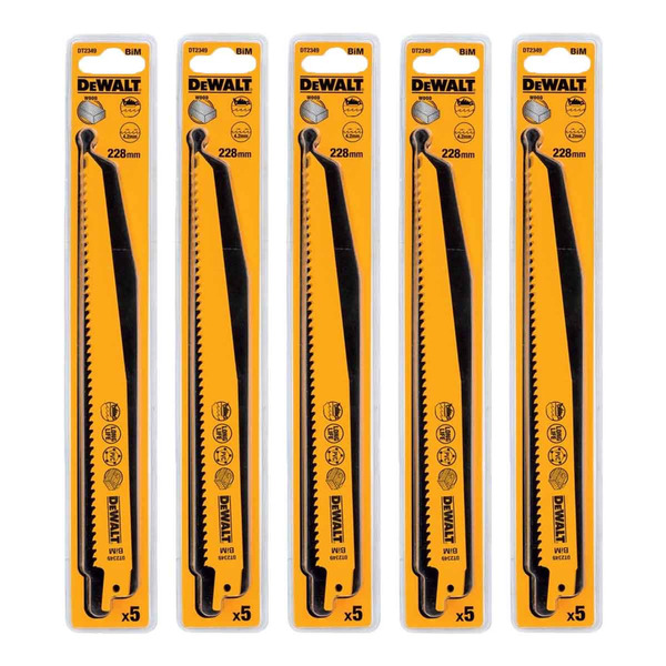 DeWalt BIM Recip Wood 228mm 6TPI 5PK