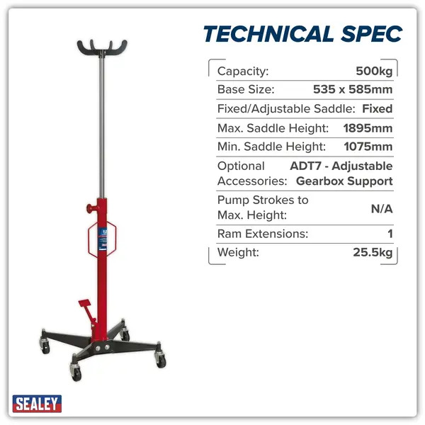 Sealey 500ETJ Vertical Transmission Jack 500kg